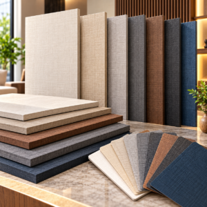 fabric finish laminate showcase