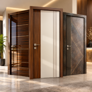 modern three door interior showcase
