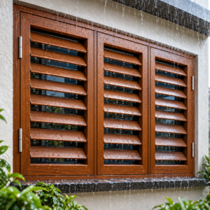 rain ready triptych louver window
